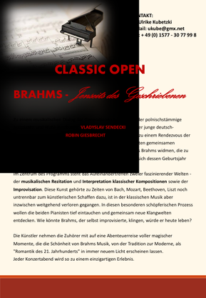 Brahms Pressetext VSendecki-RGiesbrecht